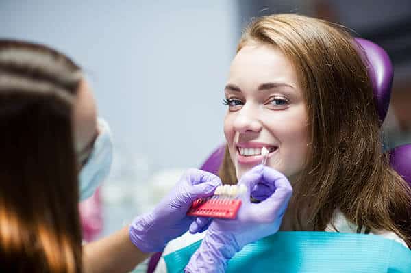 Woman Having Her Teeth Whitened